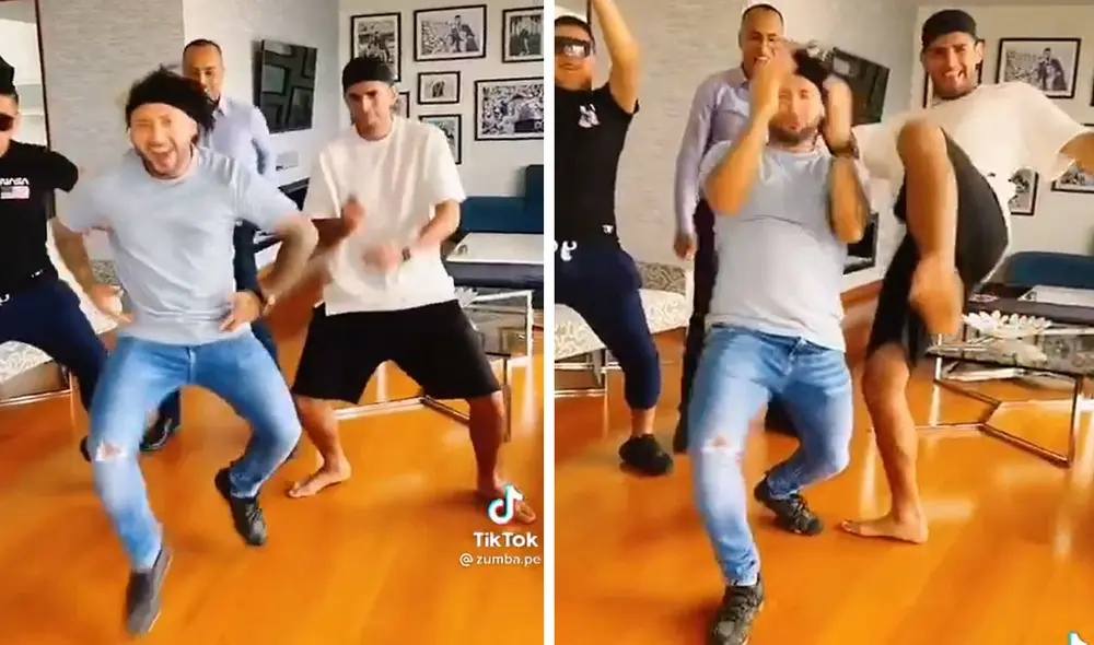 Carlos Zambrano y Zumba negaron tener una fiesta COVID el último fin de semana. Foto: Tik Tok