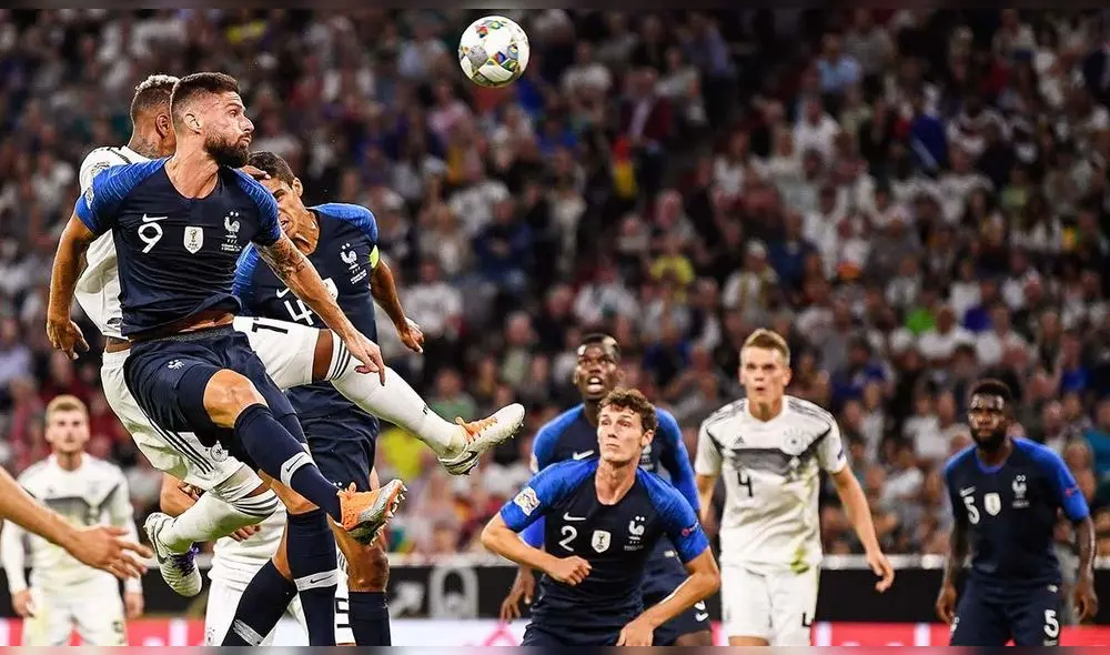 El equipo francés se enfrenta a Alemania en el estadio Allianz Arena de Múnich. Foto: EFE
