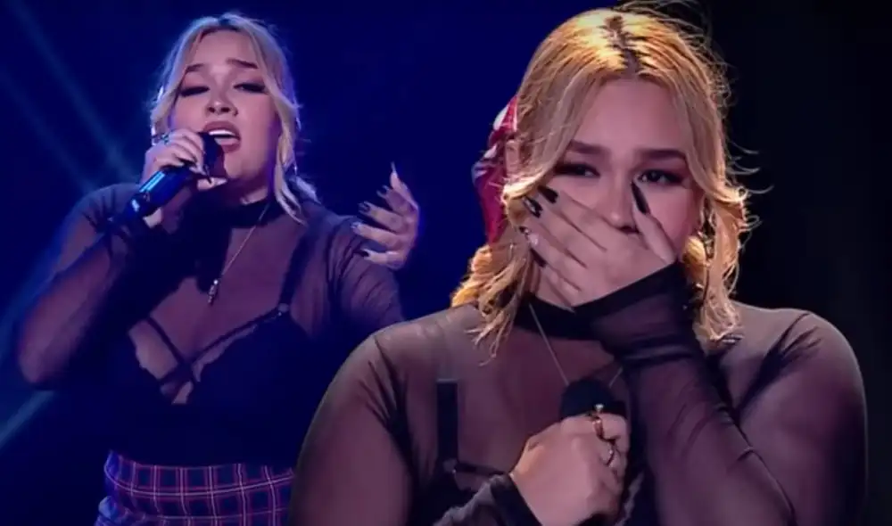 Joaquina Carruitero cautivó a los coaches con su gran interpretación. Foto: captura Latina
