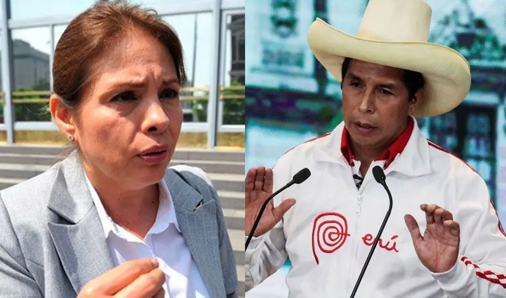 Para la abogada Beatriz Mejía "es falso" que Pedro Castillo, de Perú Libre, tenga vínculos con el Movadef. Foto: composición/La República