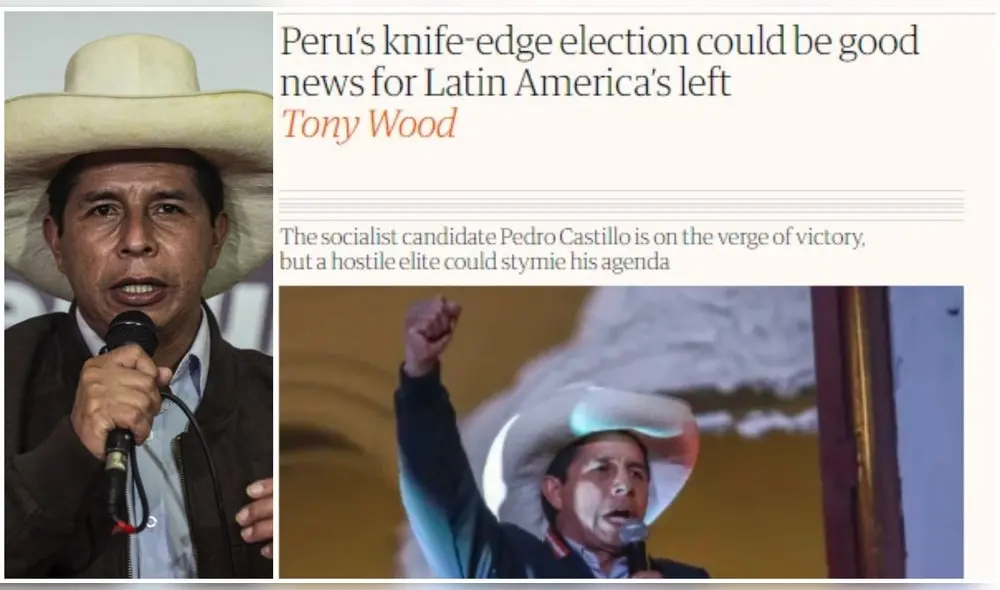 Para el columnista de The Guardian, el líder de Perú Libre “encontrará una fuerte oposición de intereses de élite arraigados y clases medias costeras hostiles a la izquierda”. Foto: AFP Para el columnista de The Guardian, el líder de Perú Libre “encontrará una fuerte oposición de intereses de élite arraigados y clases medias costeras hostiles a la izquierda”. Foto: AFP