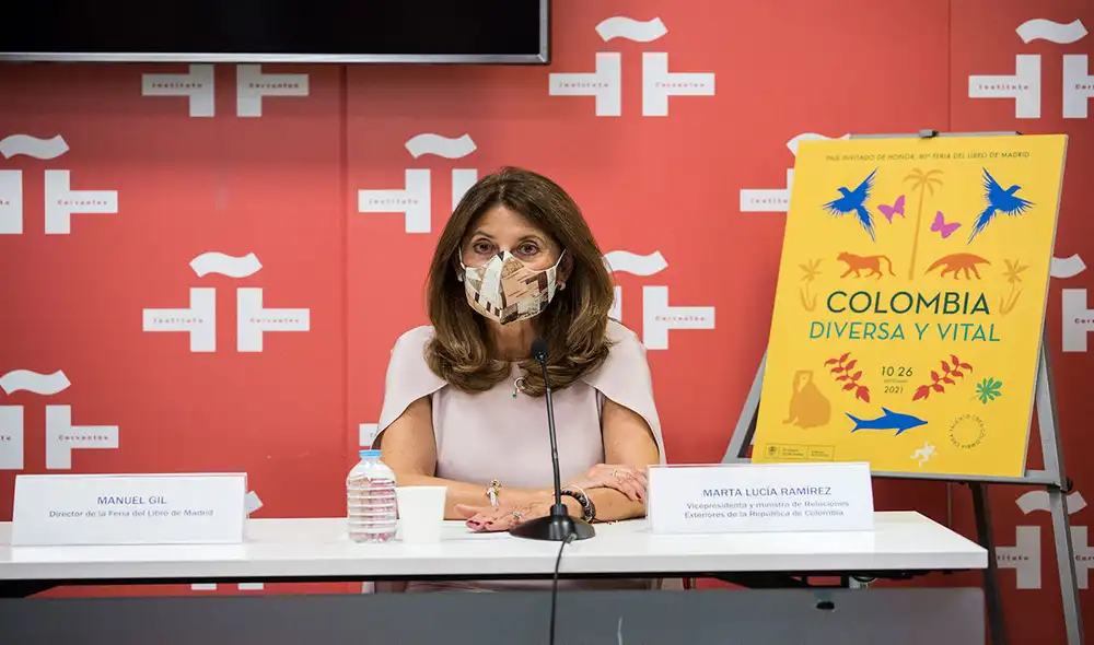 La vicepresidenta y canciller de Colombia, Marta Lucía Ramírez, desde Madrid se refirió a la situación vivida en Perú tras la segunda vuelta presidencial. Foto: Europa Press La vicepresidenta y canciller de Colombia, Marta Lucía Ramírez, desde Madrid se refirió a la situación vivida en Perú tras la segunda vuelta presidencial. Foto: Europa Press