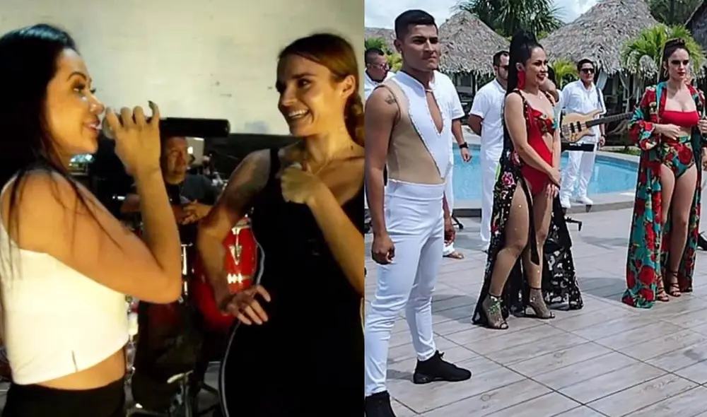 Melody y Explosión de Iquitos ensayan para su concierto virtual. Foto: Explosión de Iquitos/ Facebook/ difusión