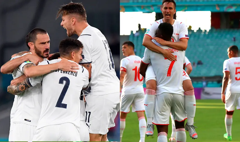 Italia se enfrenta a Suiza en el partido más anticipado de este miércoles 16. Foto: composición/EFE