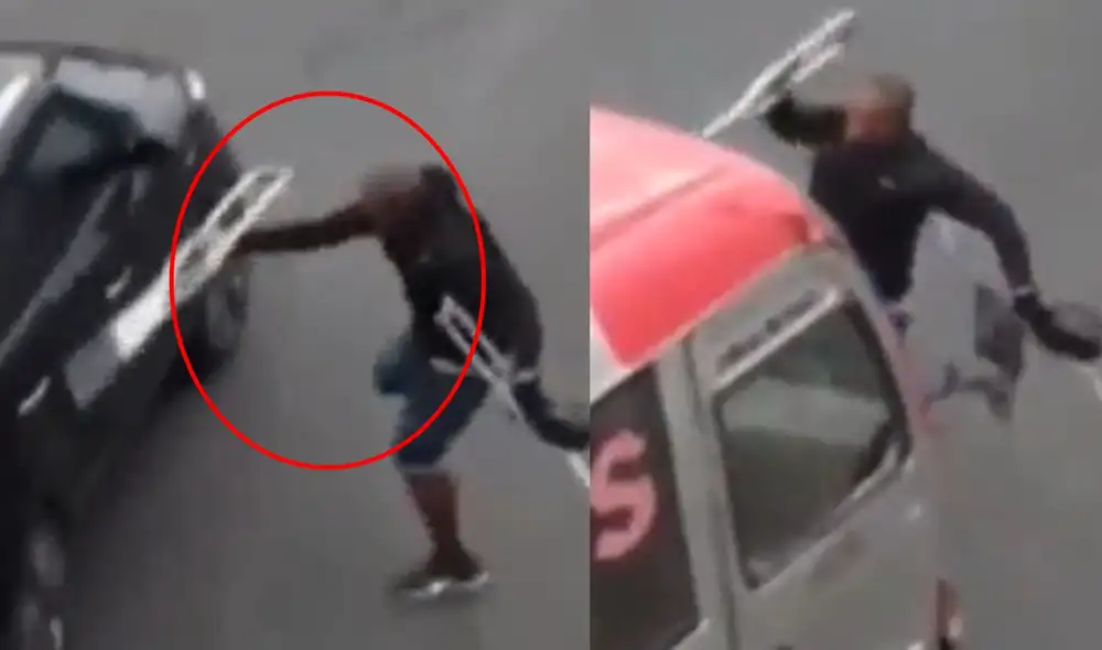 El sujeto sería de nacionalidad venezolana, según vecinos de SMP. Foto: captura de ATV