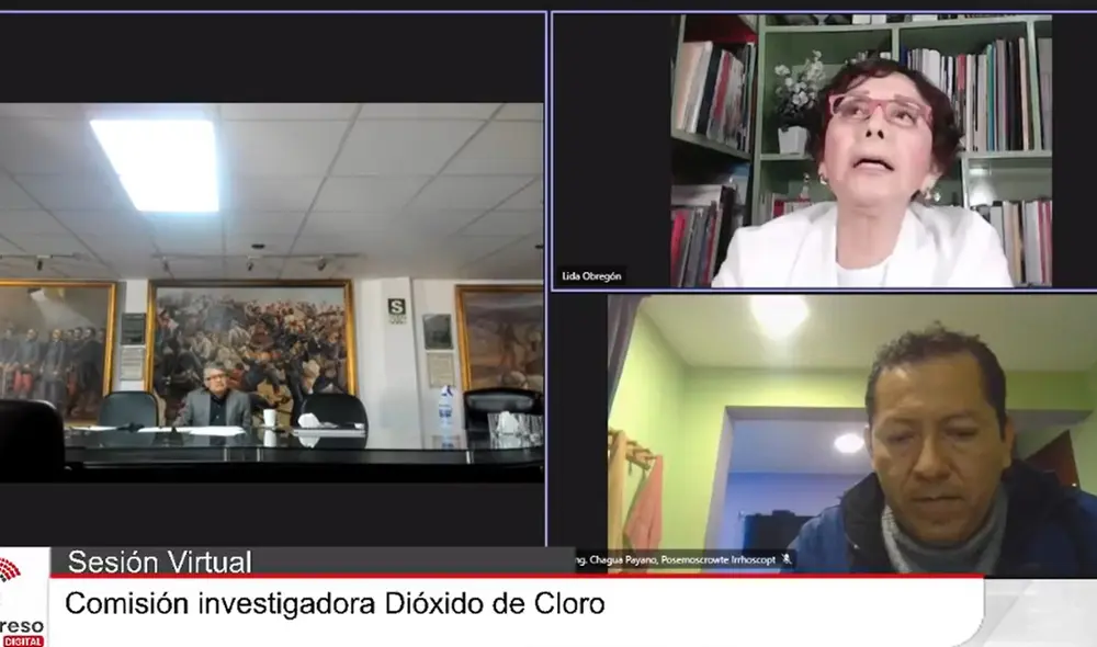 Comisión que investigará los posibles efectos positivos o negativos del dióxido de cloro se instaló este miércoles. Foto: captura/Facebook Congreso