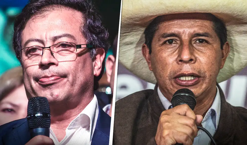 Gustavo Petro es el político mejor proyectado en Colombia de cara a los sufragios generales de 2022 y celebró el resultado conseguido por Pedro Castillo en Perú. Foto: composición de Fabrizio Oviedo/LR
