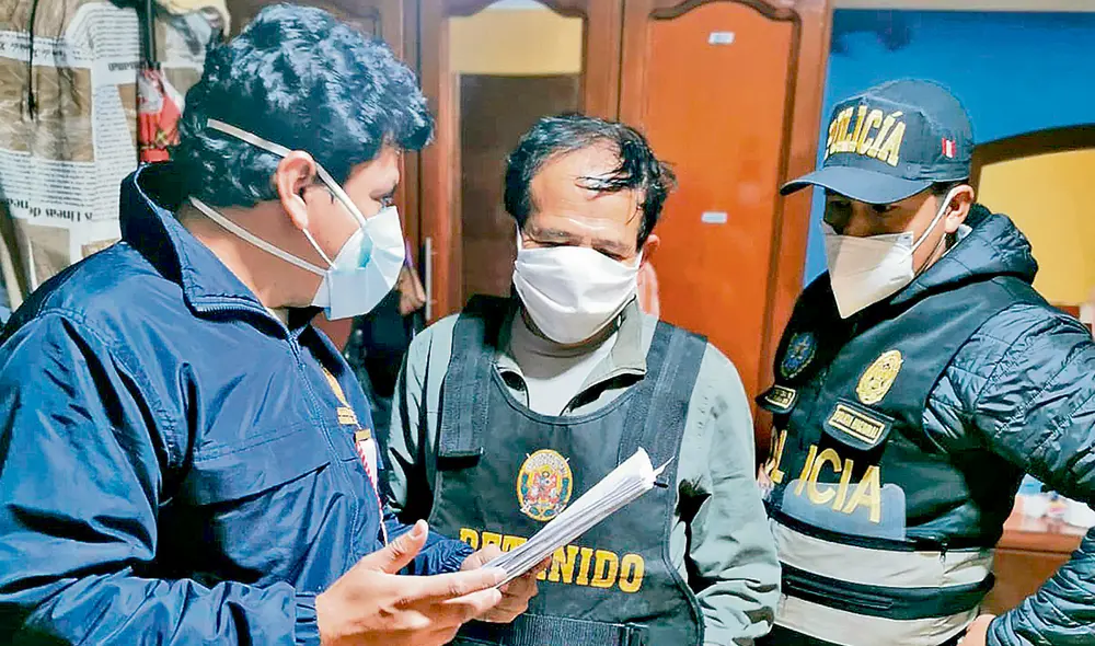 Maletín. En la casa de Guillermo Murguía se encontró un maletín con medio millón de soles. Foto: difusión