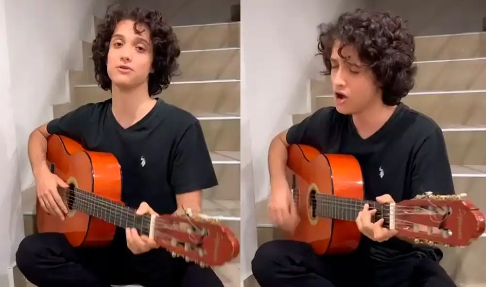 Vasco Madueño sorprendió a sus seguidores con una de las canciones más populares de Chacalón. Foto: Vasco Madueño / TikTok