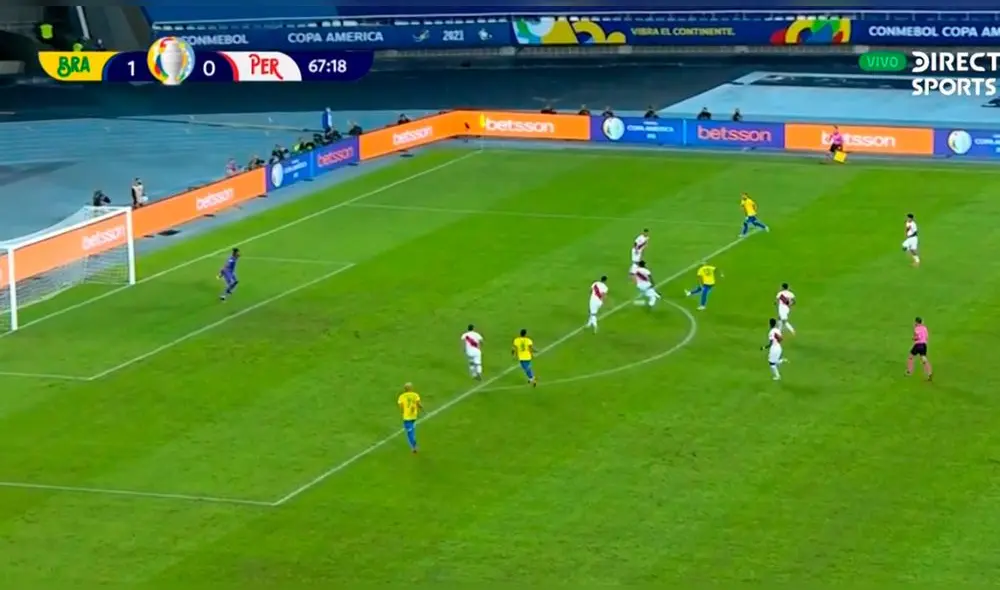 Neymar llegó a los 68 goles con la camiseta brasileña. Foto: captura/DIRECTV Sports Neymar llegó a los 68 goles con la camiseta brasileña. Foto: captura/DIRECTV Sports