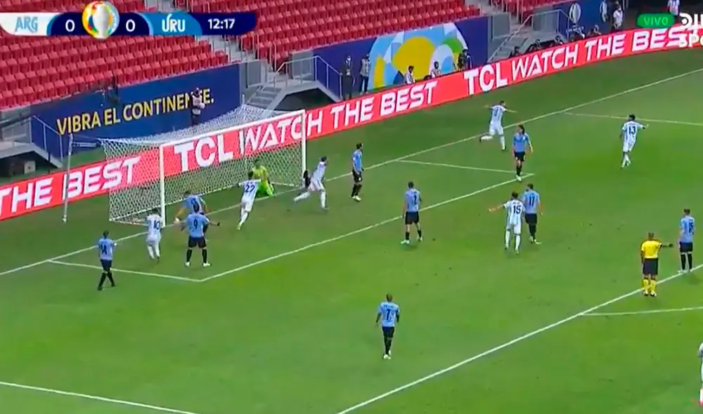 Los albicelestes se pusieron arriba en el marcador en el inicio del encuentro. Foto: captura/DirecTV Sports Los albicelestes se pusieron arriba en el marcador en el inicio del encuentro. Foto: captura/DirecTV Sports