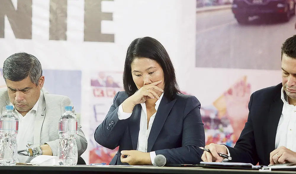 Silencio. A diferencia de otros días, Keiko Fujimori ayer no se mostró ante los medios. Todos los jurados electorales rechazaron sus recursos de nulidad. Foto: Félix Contreras/La República