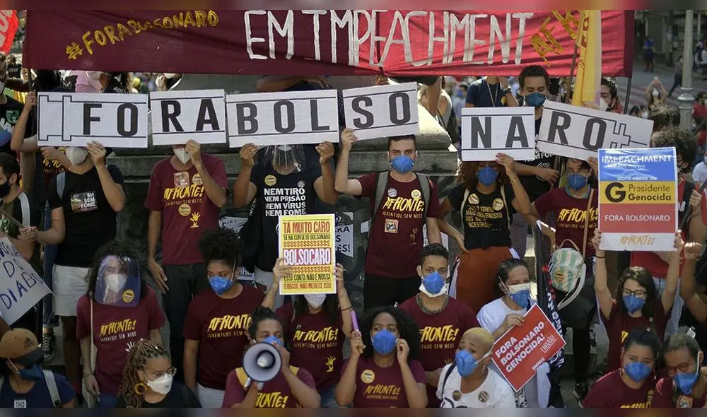 Las protestas contra Jair Bolsonaro no cesan, y es posible que el mandatario brasileño no sea relecto en 2022. Foto: Telám