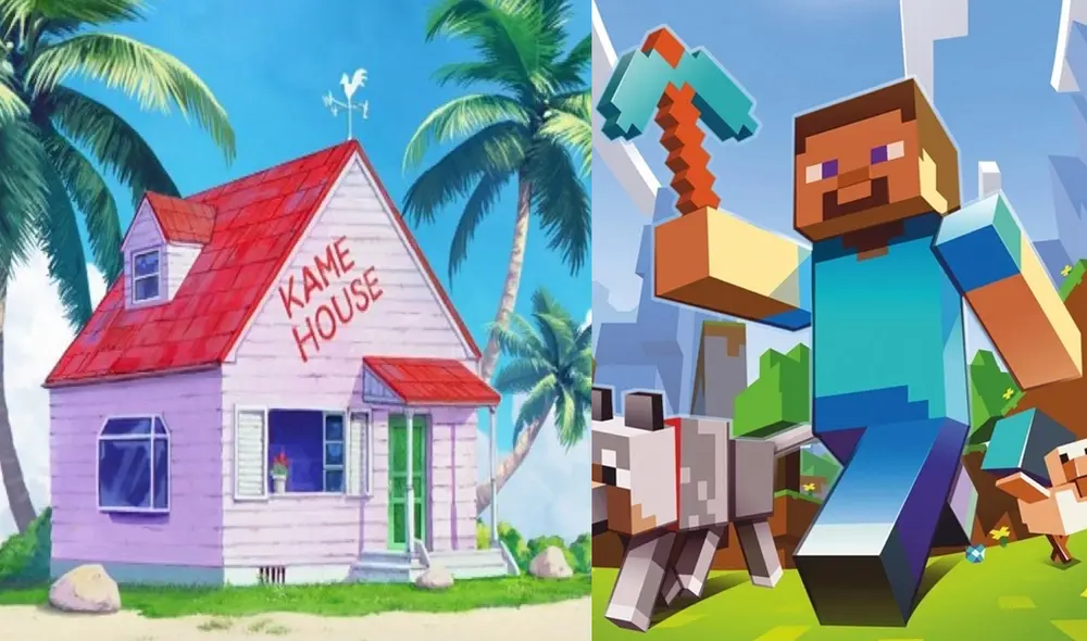 Las imágenes se viralizaron en redes sociales y sorprendieron a los fans de Minecraft y Dragon Ball. Foto: composición/La República