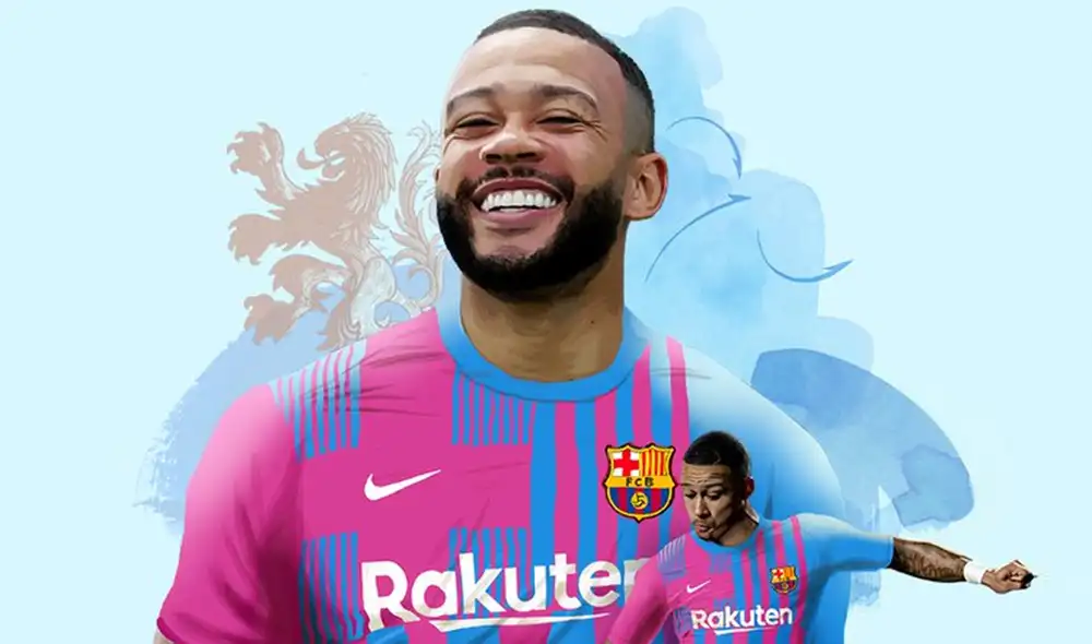 Memphis Depay llega a Barcelona tras cumplir su ciclo con el Olympique de Lyon. Foto: Barcelona