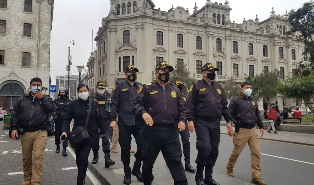 PNP estará presente en ambas marchas. Foto: Gianella Aguirre / URPI-LR PNP estará presente en ambas marchas. Foto: Gianella Aguirre / URPI-LR