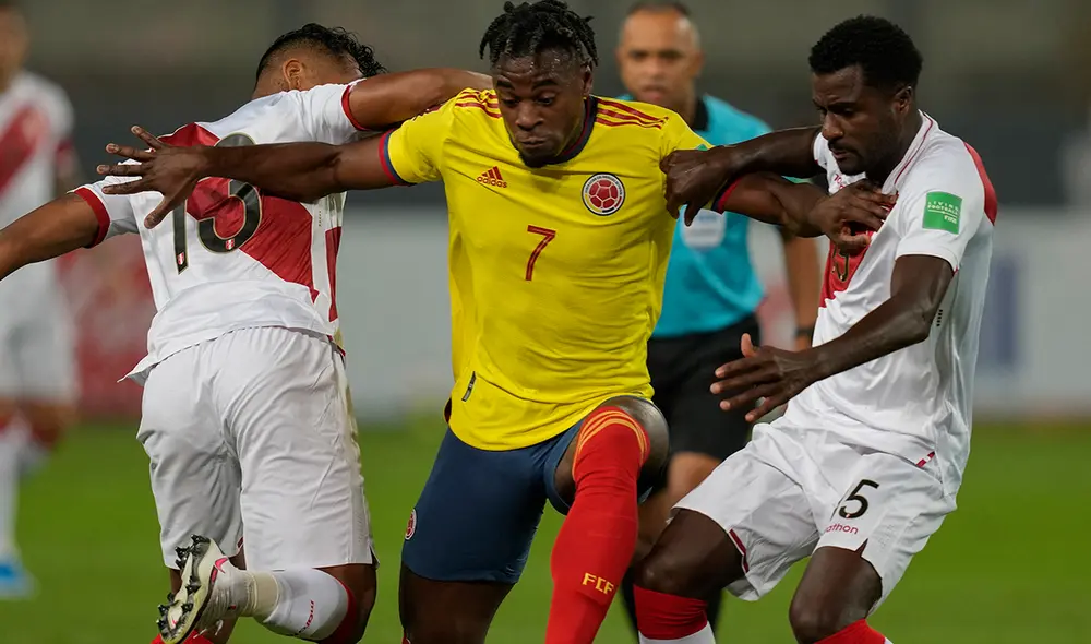 Perú perdió con Colombia en Lima en las Eliminatorias para Qatar 2022. Foto: AFP Perú perdió con Colombia en Lima en las Eliminatorias para Qatar 2022. Foto: AFP