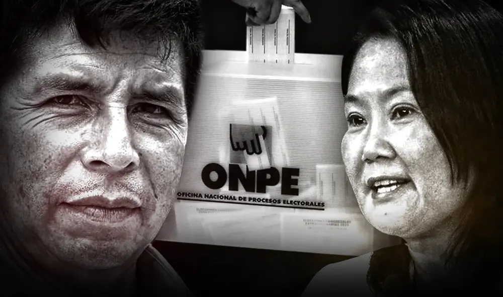 Pedro Castillo supera a Keiko Fujimori al 100% de actas contabilizadas y procesadas por la ONPE. Foto: composición de Gerson Cardoso / La República