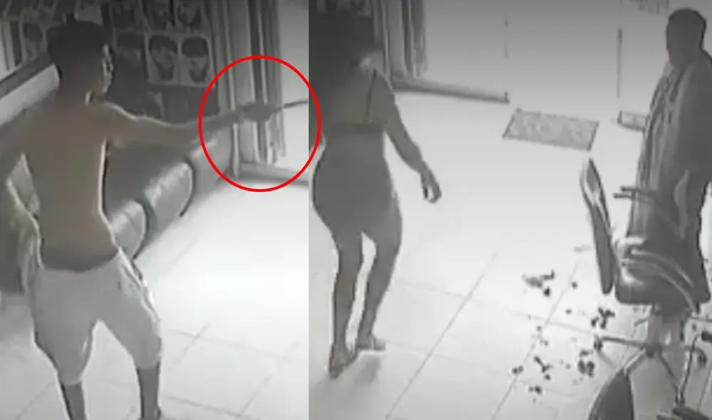 La dueña de la peluquería salió corriendo del local. Foto: captura de Canal N