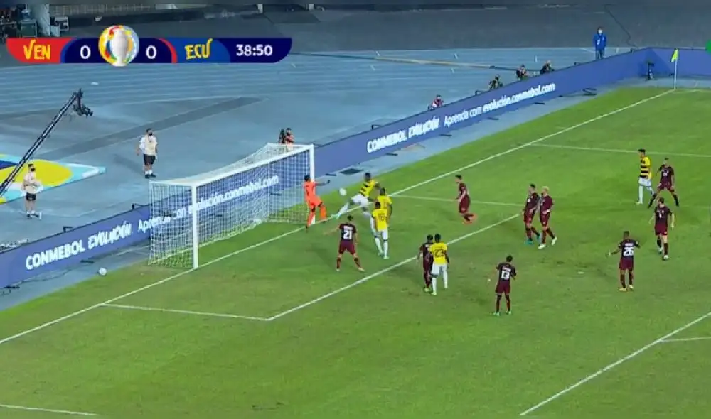 Preciado marcó el primer gol de Ecuador en la Copa América 2021. Foto: captura/DirecTV Sports Preciado marcó el primer gol de Ecuador en la Copa América 2021. Foto: captura/DirecTV Sports