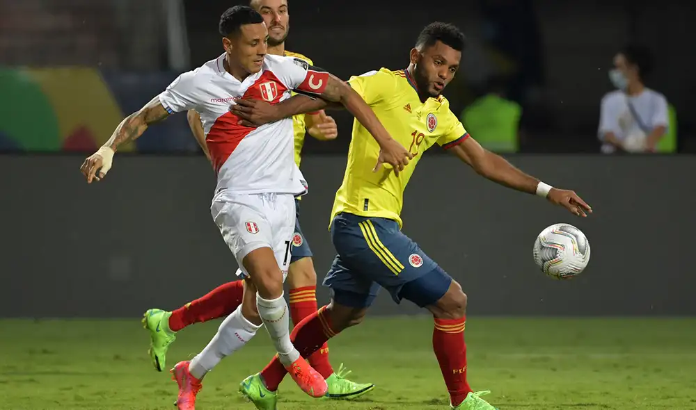 Perú y Colombia se enfrentaron en la Copa América 2021. Foto: AFP Perú y Colombia se enfrentaron en la Copa América 2021. Foto: AFP