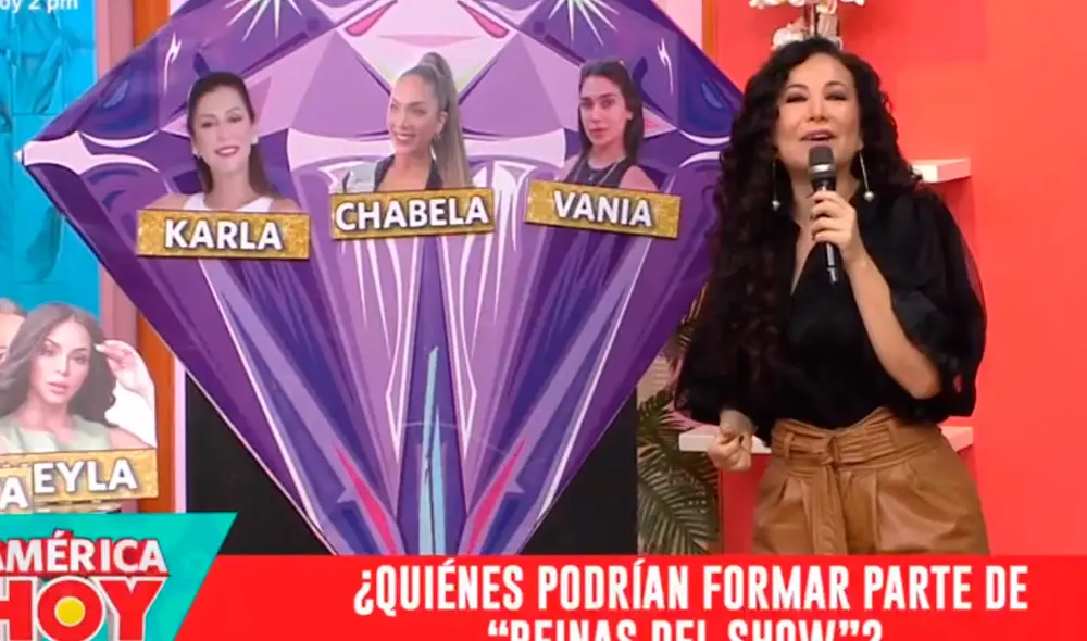Karla Tarazona, 'Chabelita' y Vania Bludau estarían en el nuevo programa de Gisela. Foto: captura/América TV Karla Tarazona, 'Chabelita' y Vania Bludau estarían en el nuevo programa de Gisela. Foto: captura/América TV