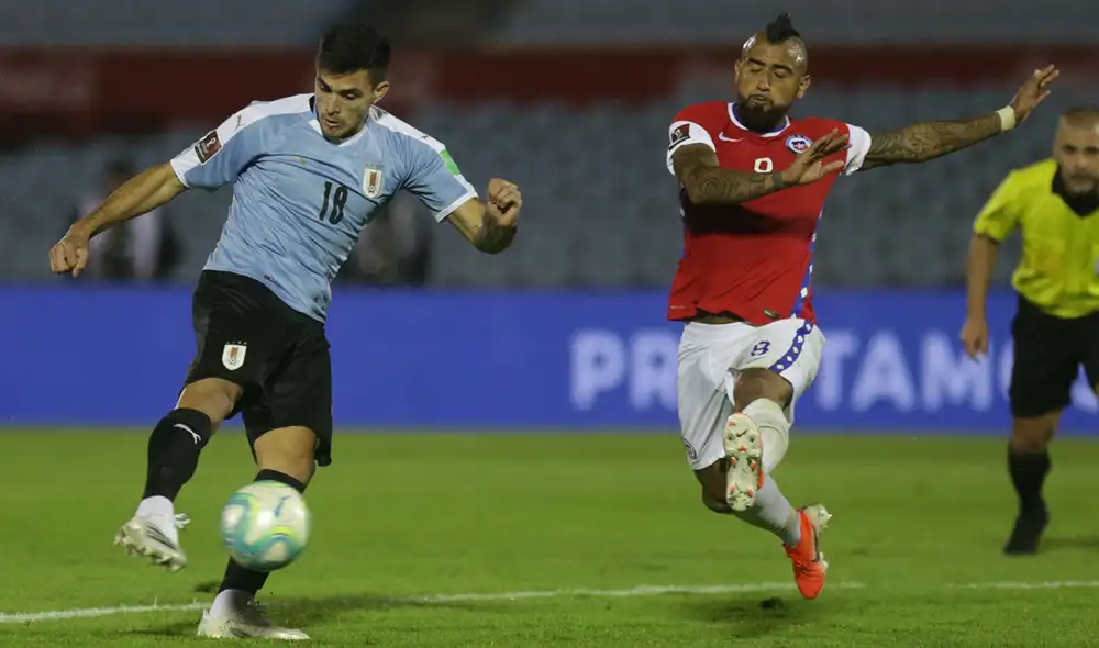 Uruguay le ganó a Chile la última vez que se enfrentaron por Copa América. Foto: EFE Uruguay le ganó a Chile la última vez que se enfrentaron por Copa América. Foto: EFE