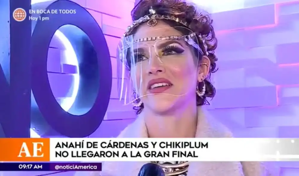 Anahí de Cárdenas se mostró satisfecha por su participación en El artista del año. Foto: captura de América TV Anahí de Cárdenas se mostró satisfecha por su participación en El artista del año. Foto: captura de América TV