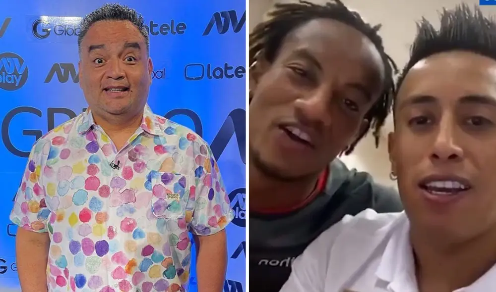 Jorge Benavides saludó el buen ánimo de André Carrillo tras ganar en la Copa América. Foto: captura/ATV