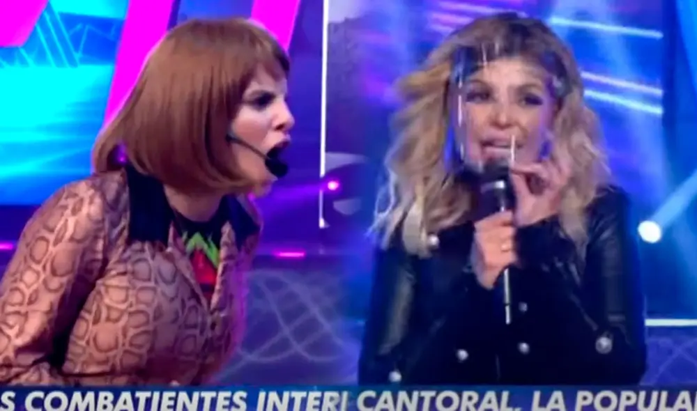 La integrante de Esto es guerra recreó la escena de la 'maldita lisiada' en presencia de Itatí Cantoral. Foto: captura/América TV La integrante de Esto es guerra recreó la escena de la 'maldita lisiada' en presencia de Itatí Cantoral. Foto: captura/América TV