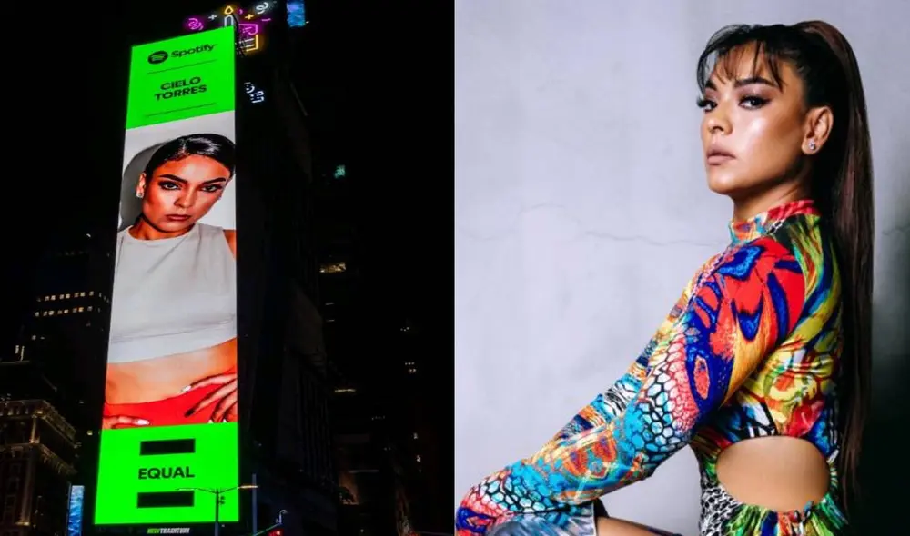 Cielo Torres aparecerá durante una semana en la vitrina publicitaria más grande del mundo. Foto: difusión