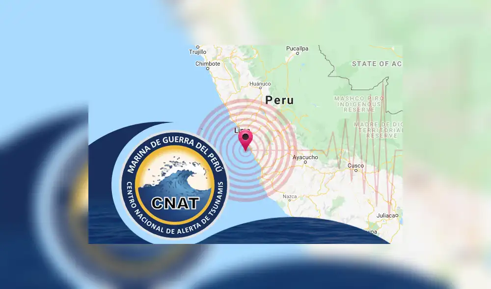 El sismo fue reportado a 33 km al suroeste de Mala, Cañete. Foto: Twitter/@DHN_peru El sismo fue reportado a 33 km al suroeste de Mala, Cañete. Foto: Twitter/@DHN_peru