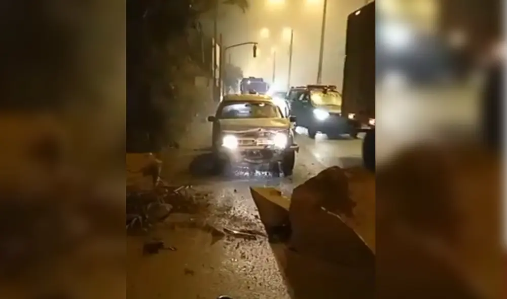 Accidente en la Carretera Central tras sismo. Accidente en la Carretera Central tras sismo.