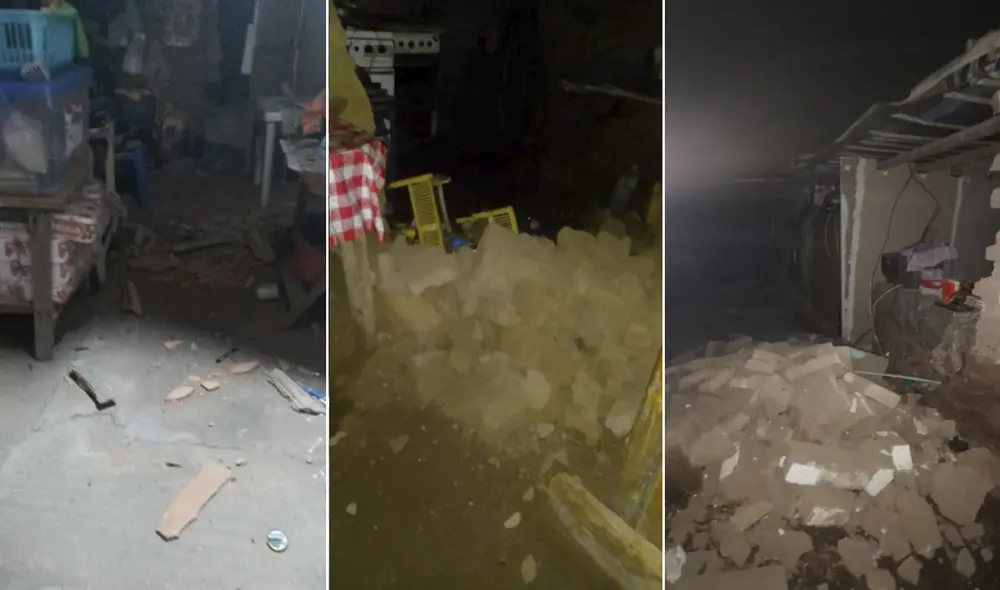 Viviendas afectadas y varios accidentes se reportaron luego del temblor. Foto: composición La República Viviendas afectadas y varios accidentes se reportaron luego del temblor. Foto: composición La República