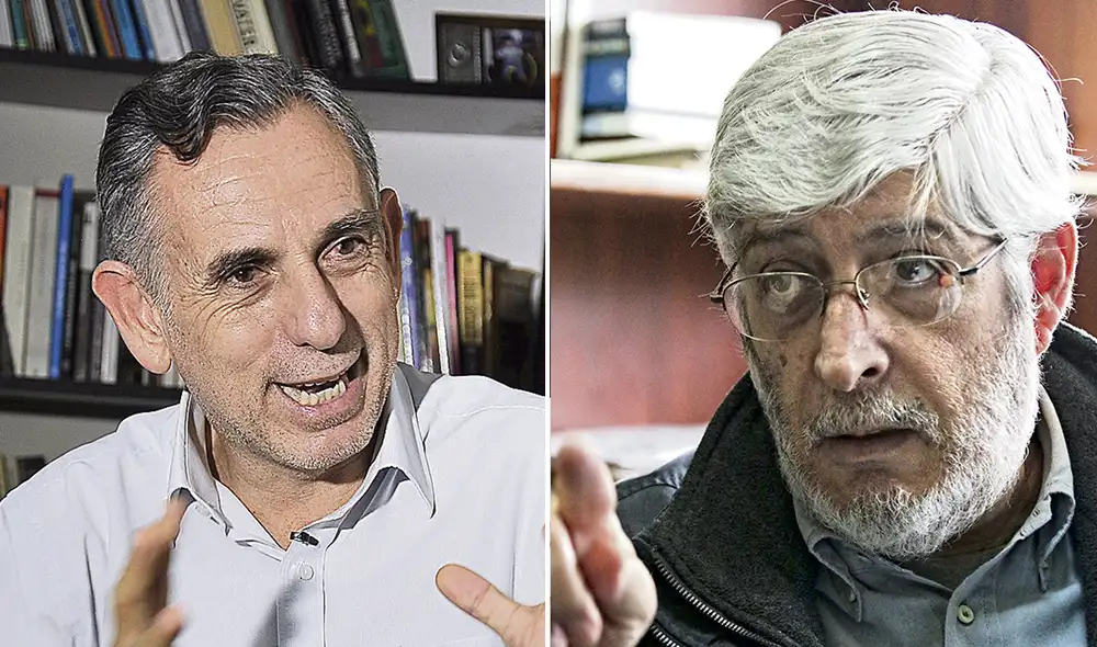 Economistas. Pedro Francke y Óscar Dancourt, del equipo económico de Perú Libre. Foto: difusión