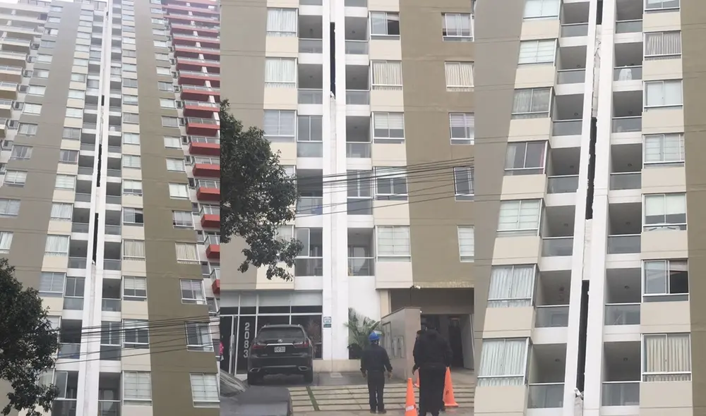 Así quedó el edificio tras caída del revestimiento de junta sísmica en Jesús María. Foto: Jossy Valdez/La República Así quedó el edificio tras caída del revestimiento de junta sísmica en Jesús María. Foto: Jossy Valdez/La República