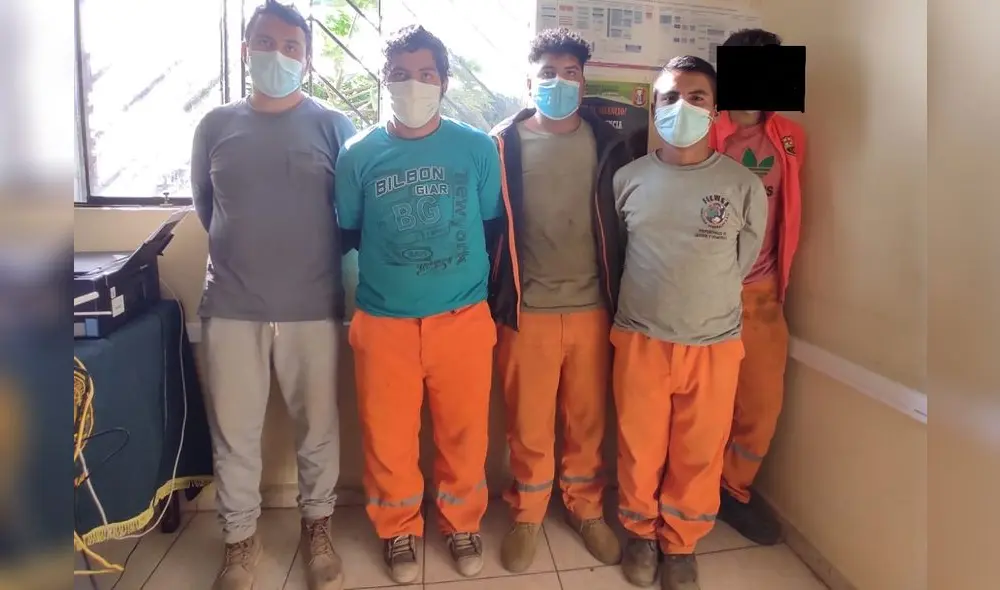 A los detenidos se les incautó explosivos que usaban de manera ilegal. Foto: PNP