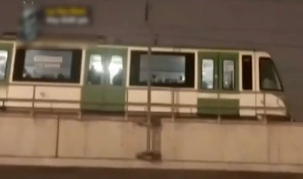 Tren Eléctrico se detuvo durante el sismo de magnitud 6.0. Foto: captura de Latina Tren Eléctrico se detuvo durante el sismo de magnitud 6.0. Foto: captura de Latina