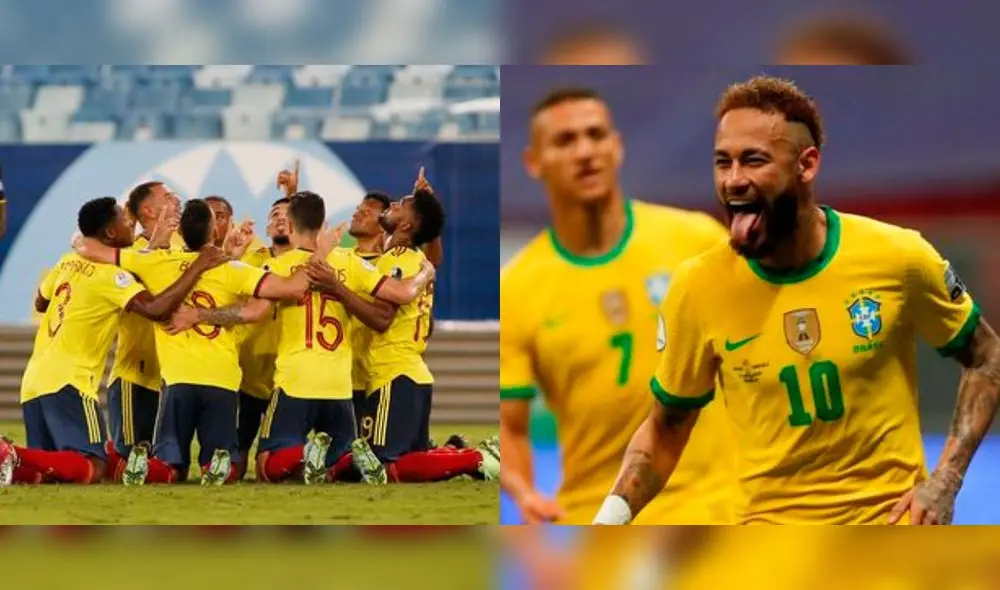 Brasil vs. Colombia será este miércoles 23 a las 7.00 p. m. en el Estadio Olímpico Nilton Santos de Río de Janeiro. Foto: composición La República