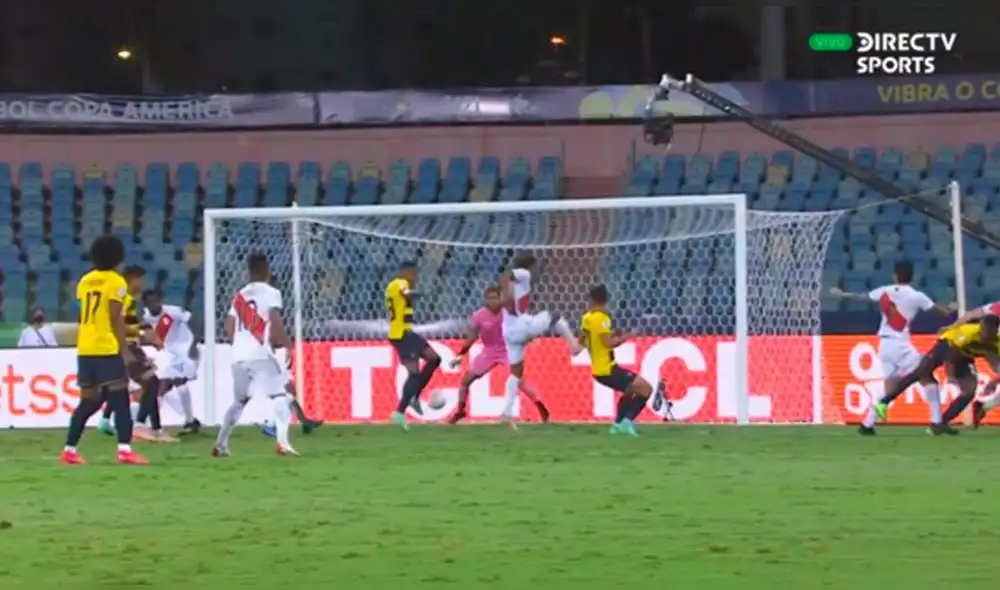 Gianluca Lapadula anotó su primer gol con la selección peruana. Foto: captura/DirecTV Sports