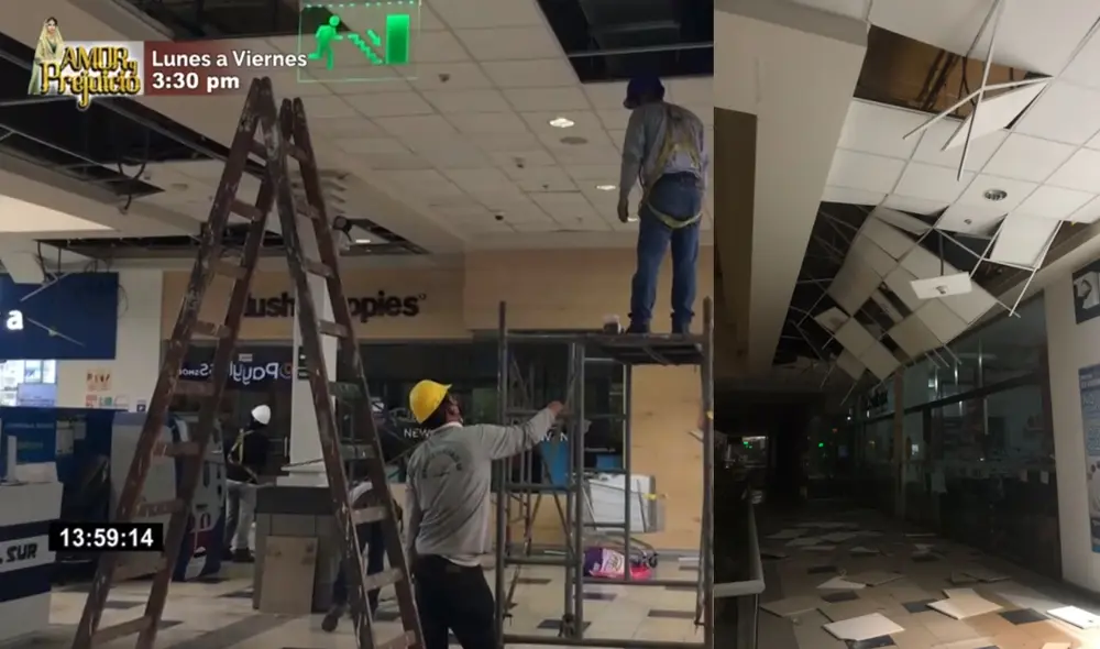 Centro comercial tuvo hasta las 3.00 p. m. para colocar todas las baldosas en su sitio. Foto: captura de 24 Horas / difusión Centro comercial tuvo hasta las 3.00 p. m. para colocar todas las baldosas en su sitio. Foto: captura de 24 Horas / difusión