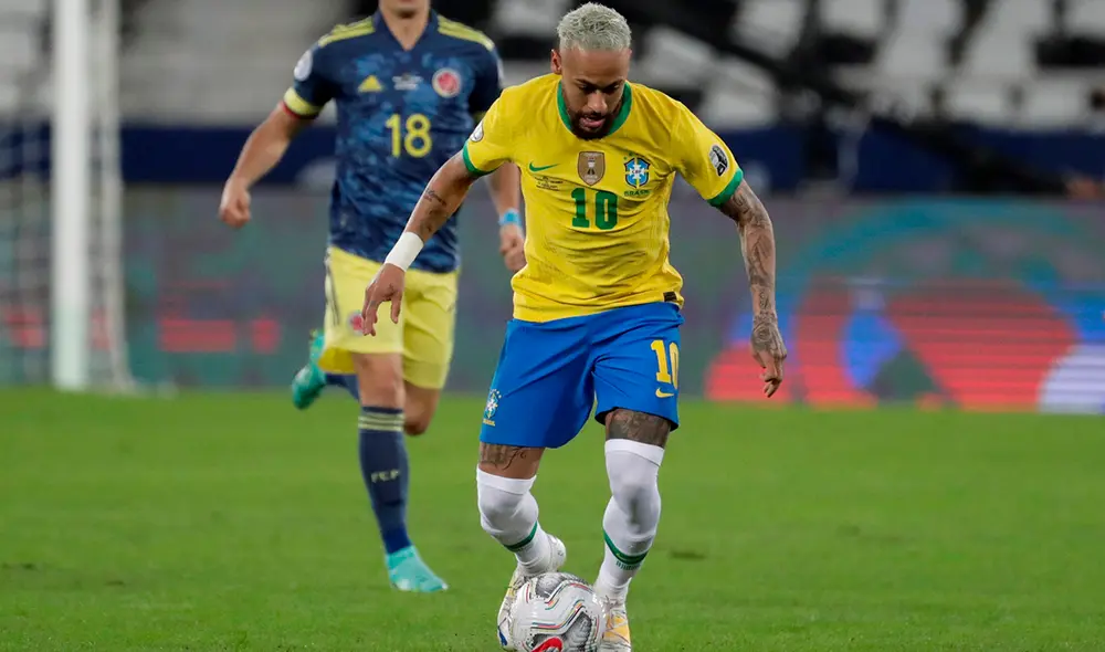 Colombia supera a Brasil por la fecha 4 del Grupo B de la Copa América 2021. Foto: AFP Colombia supera a Brasil por la fecha 4 del Grupo B de la Copa América 2021. Foto: AFP