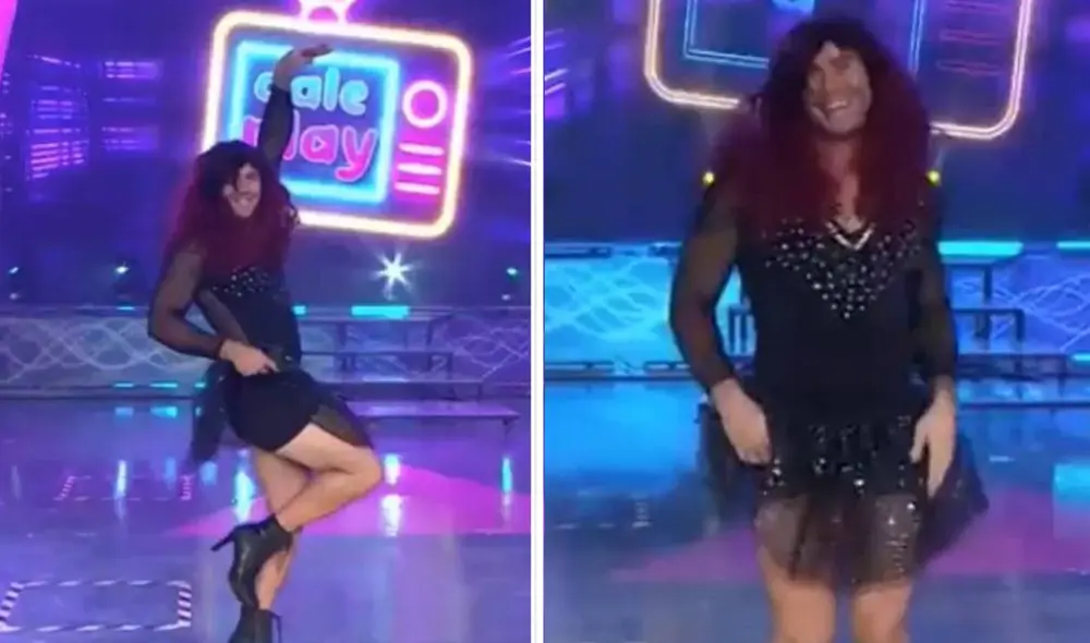 Rodríguez caracterizó a Monique para ganar el duelo contra Mario Hart. Foto: composición América TV Rodríguez caracterizó a Monique para ganar el duelo contra Mario Hart. Foto: composición América TV