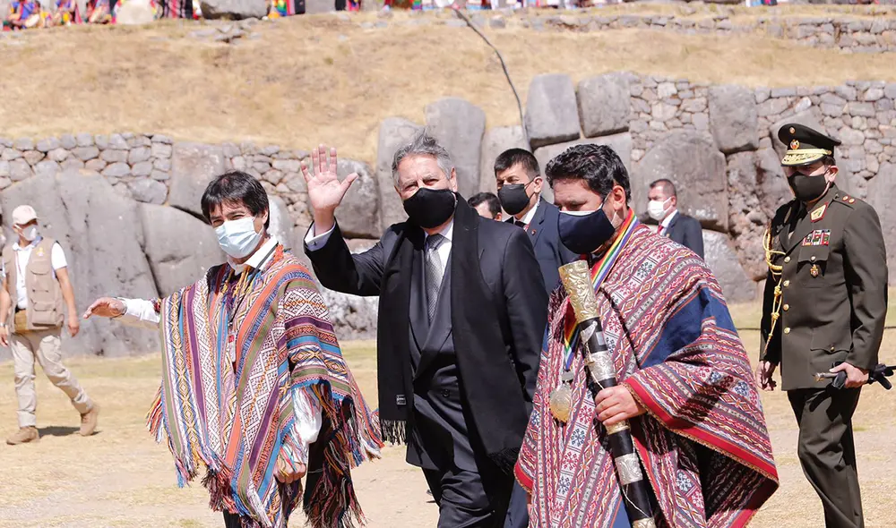 Llegada del presidente de la Republica, Francisco Rafael Sagasti Hochhausler, a la fortaleza ceremonial inca Sacsayhuamán. Fotos : Oswald Charca / La República Llegada del presidente de la Republica, Francisco Rafael Sagasti Hochhausler, a la fortaleza ceremonial inca Sacsayhuamán. Fotos : Oswald Charca / La República