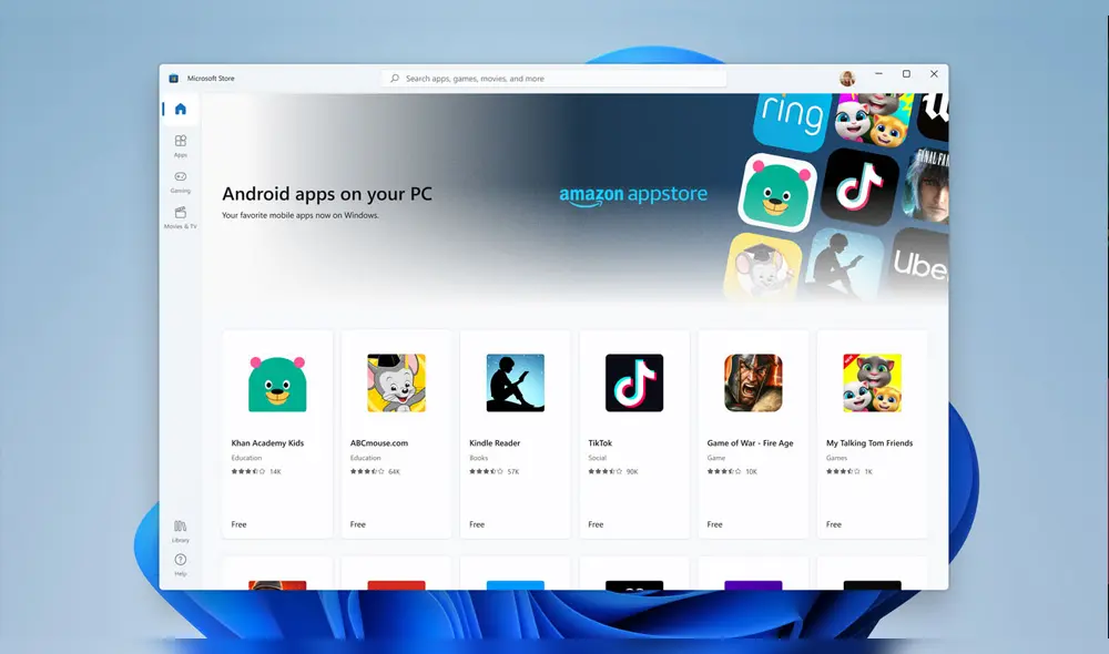 Soporte para aplicaciones de Android. Foto: Microsoft