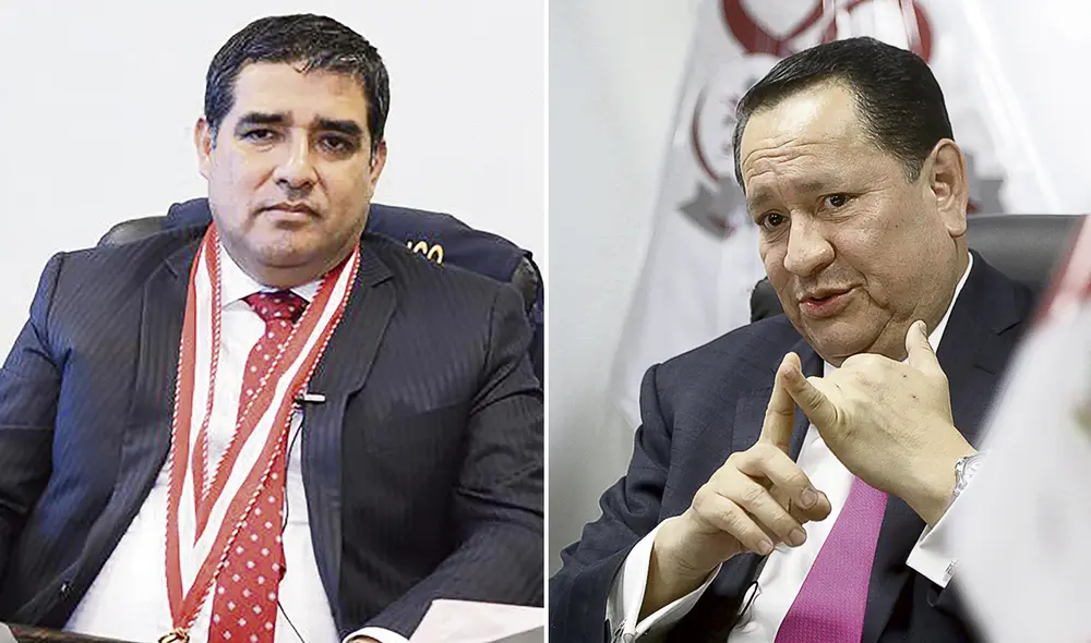 Cambios. Raúl Rodríguez Monteza hoy asume el cargo de magistrado del JNE en reemplazo de Luis Arce Córdova. Ambos son vinculados con la organización ‘Los Cuellos Blancos del Puerto’. Foto: composición La República