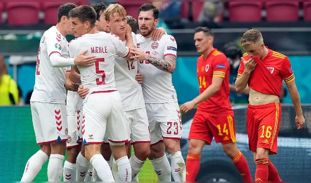 Dolberg anotó un doblete, Maehle y Braithwaite sellaron la goleada de Dinamarca sobre Gales. Foto: EFE Dolberg anotó un doblete, Maehle y Braithwaite sellaron la goleada de Dinamarca sobre Gales. Foto: EFE