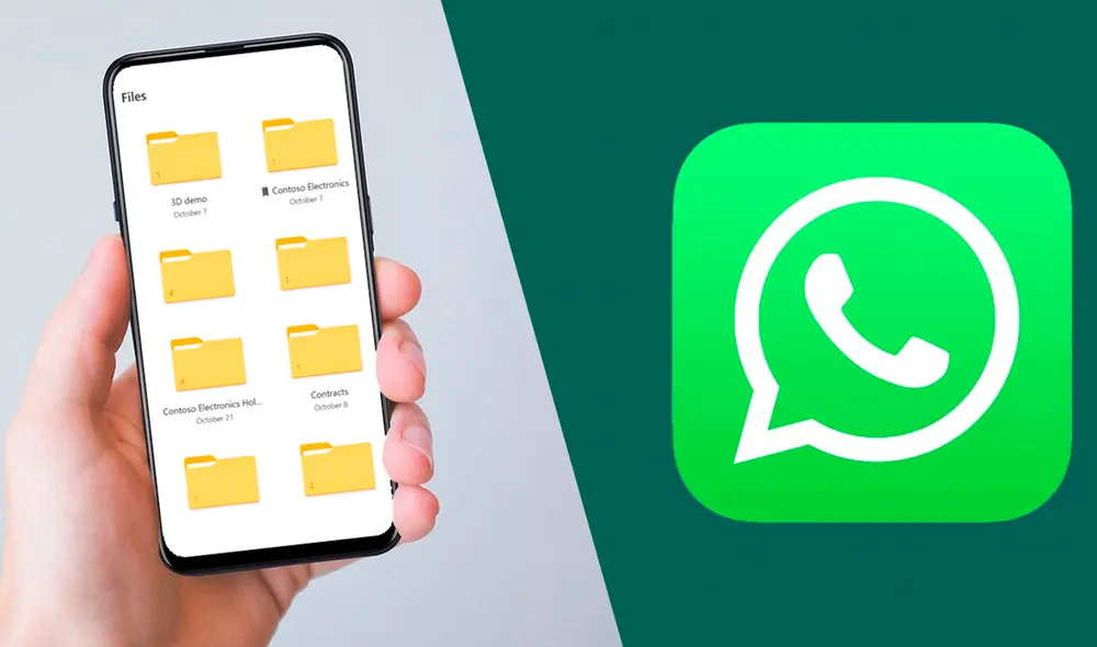 El cambio de ubicación en la carpeta de descarga de WhatsApp se debe a Scoped Storage, una nueva función de Android 11. Foto: composición La República