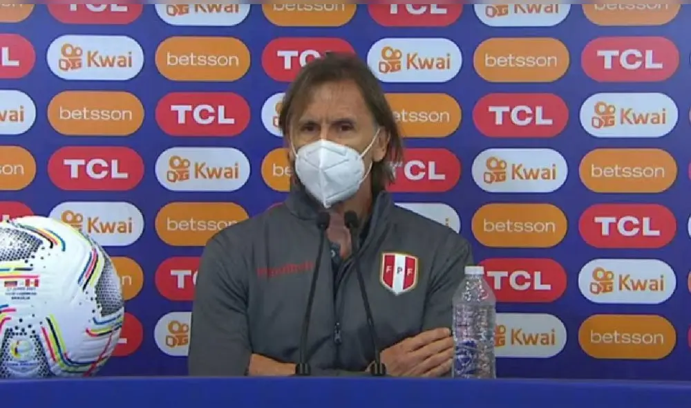 Ricardo Gareca habló en la previa del partido ante Venezuela. Foto: Conmebol