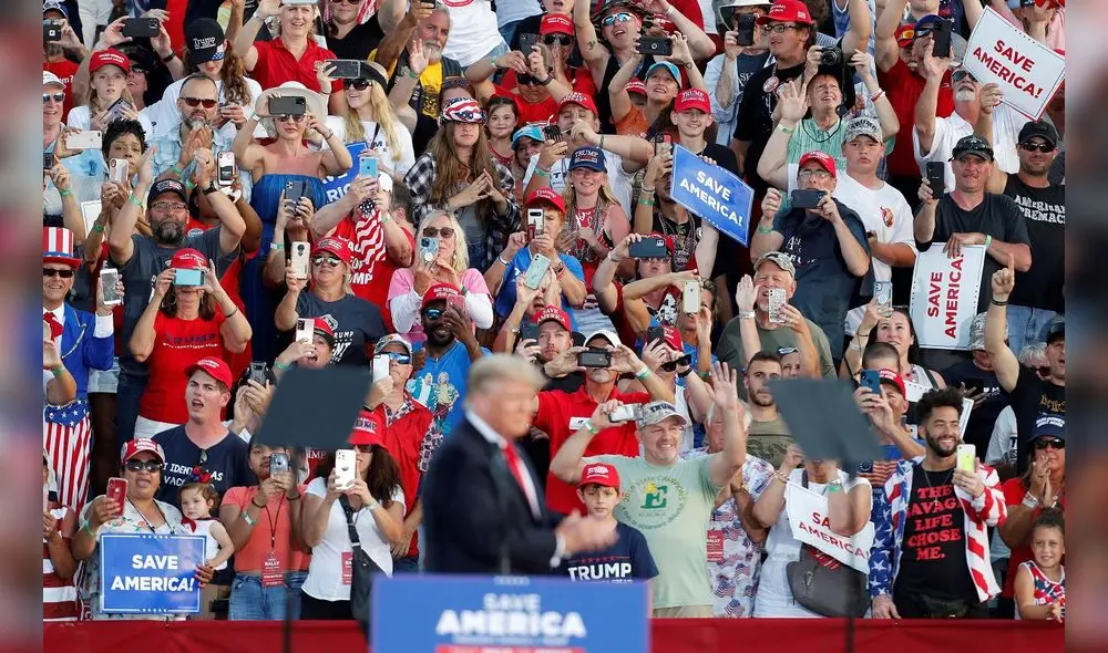 El expresidente de los Estados Unidos Donald Trump se dirige a los simpatizantes durante un mitin en Ohio. Foto: EFE El expresidente de los Estados Unidos Donald Trump se dirige a los simpatizantes durante un mitin en Ohio. Foto: EFE